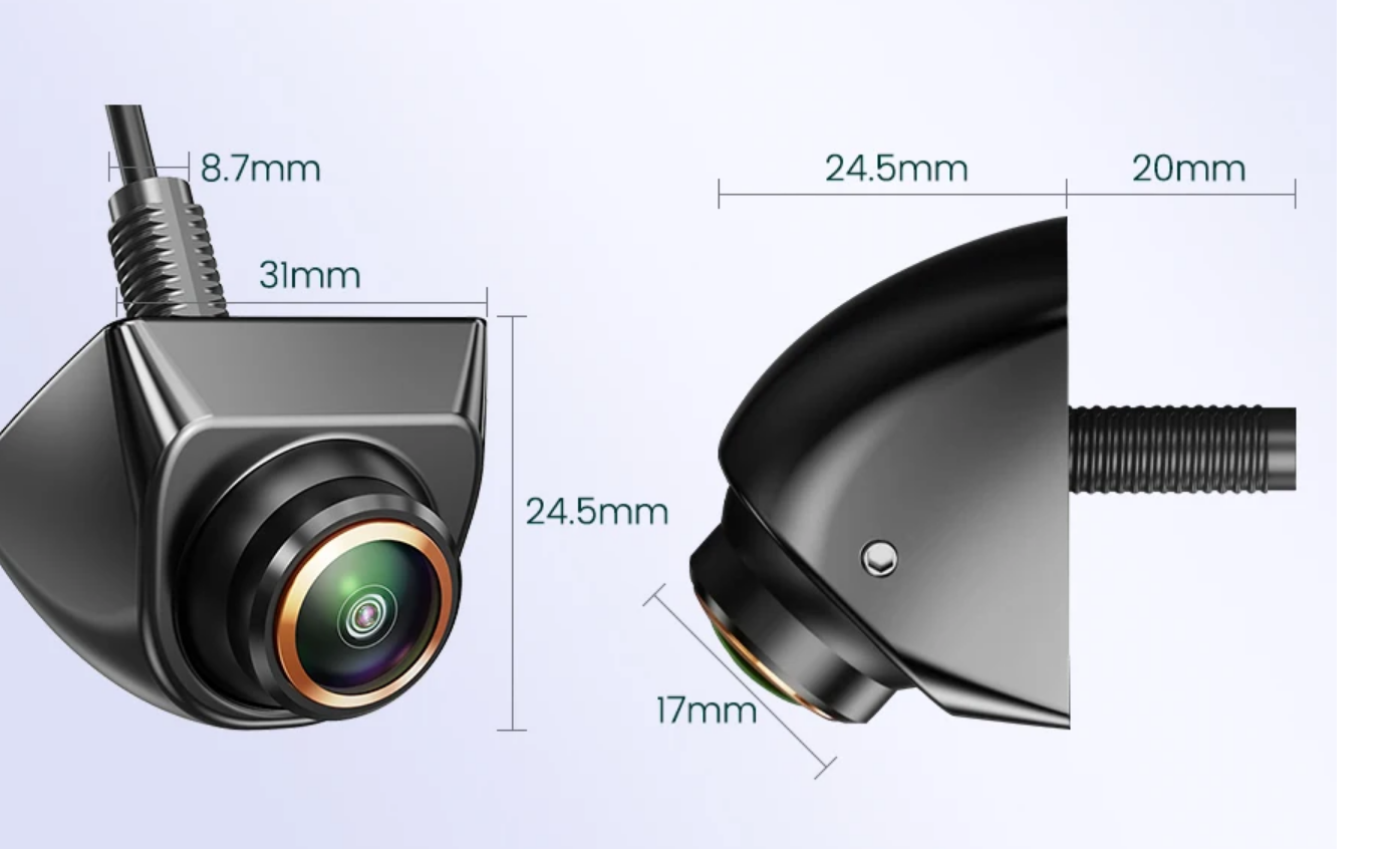 Universal Surface Mount Rear View Camera with Adjustable Lens