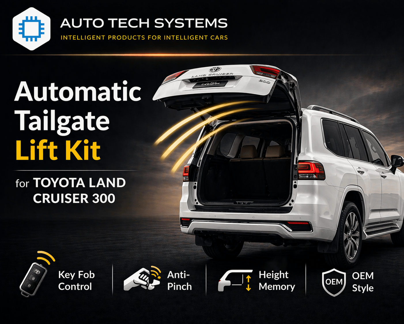 Automatic Tailgate Lift Kit – Toyota Land Cruiser 300