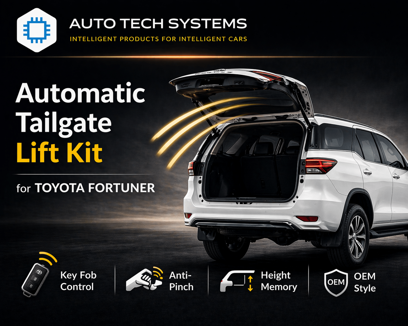 Automatic Tailgate Lift Kit – Toyota Fortuner GD6