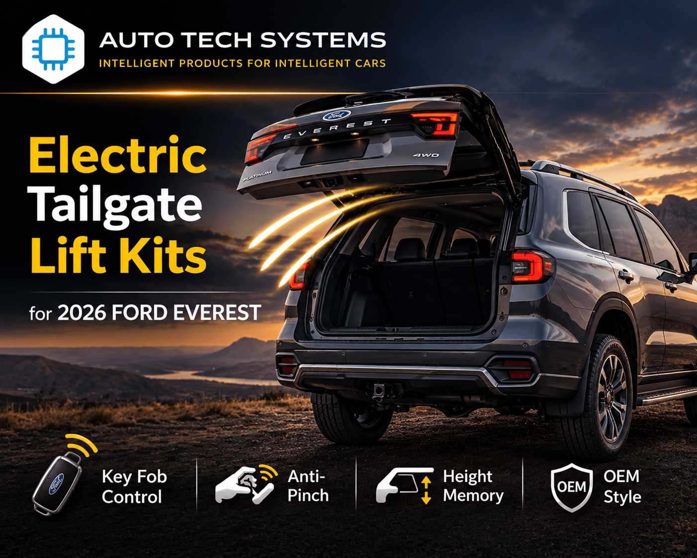 Electric Tailgate Lift Kit – Ford Everest